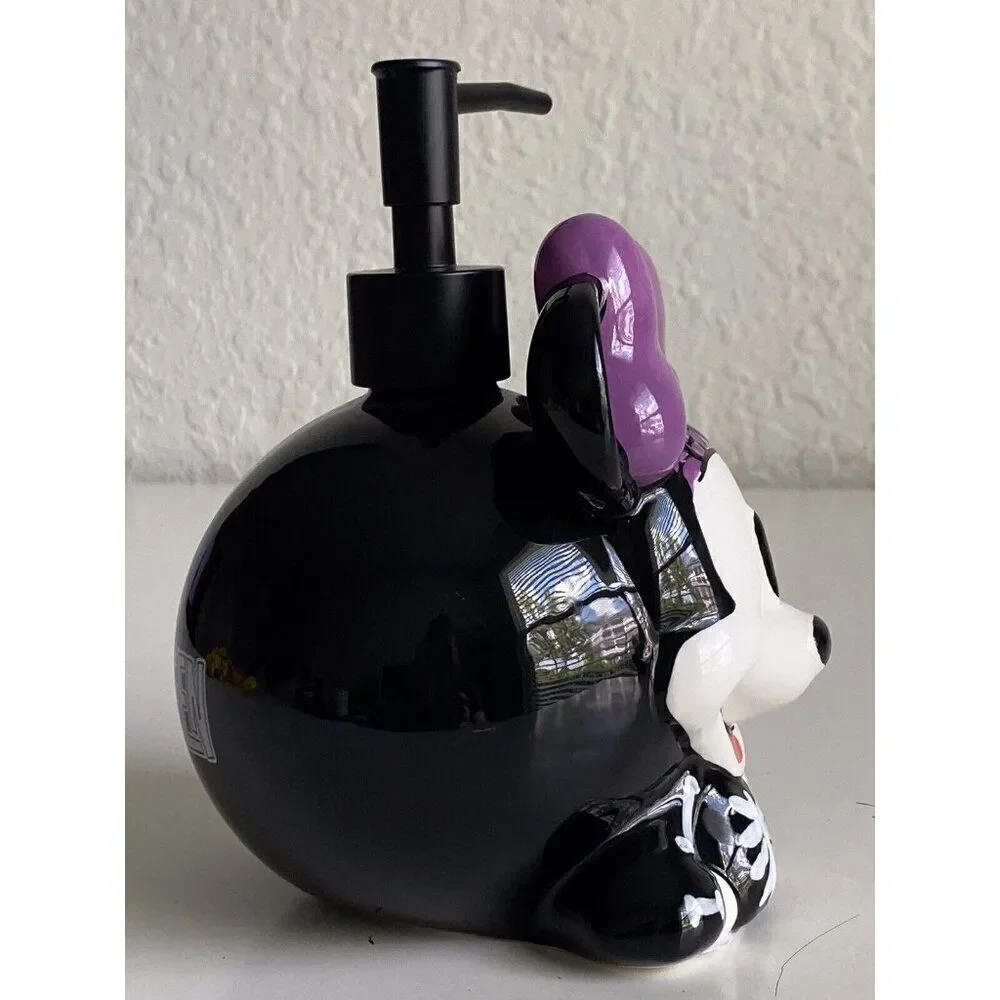 Disney‎ Minnie Mouse Halloween Skeleton Ceramic Soap Lotion Dispenser NEW